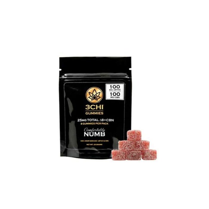3Chi Delta 8 THC +CBN Comfortably Numb Gummies - 25mg 8 Count