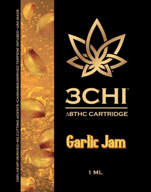3Chi Delta 8 THC Vape Cartridge - Garlic Jam 1ml