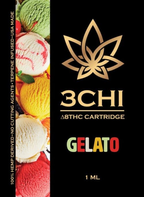 3Chi Delta 8 THC Vape Cartridge - Gelato 1ml 1 mL