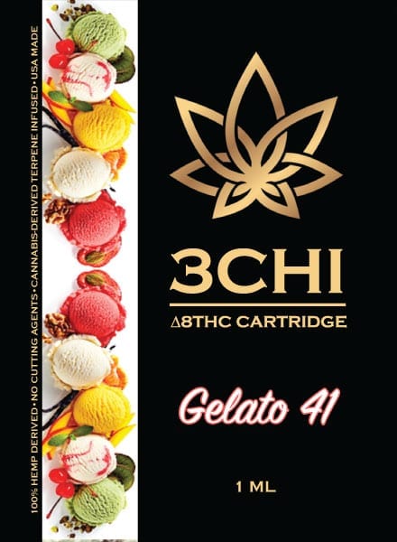 3Chi Delta 8 THC Vape Cartridge - Gelato 41 1ml