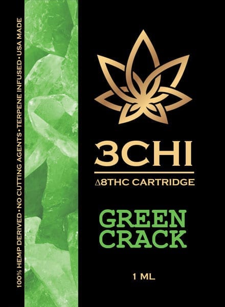 3Chi Delta 8 THC Vape Cartridge - Green Crack 1 mL