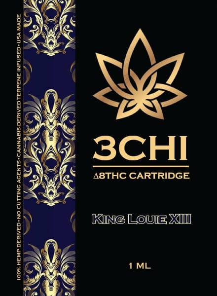 3Chi Delta 8 THC Vape Cartridge - King Louis XIII 1ml 1 mL