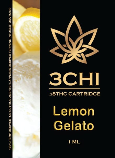 3Chi Delta 8 THC Vape Cartridge - Lemon Gelato 1 mL