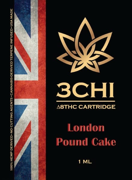 3Chi Delta 8 THC Vape Cartridge - London Pound Cake 1 mL