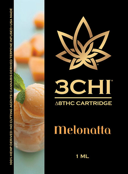 3Chi Delta 8 THC Vape Cartridge - Melonatta 1ml