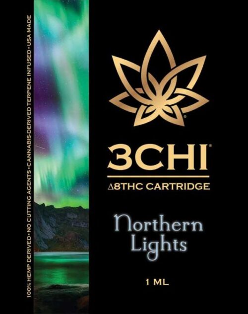 3Chi Delta 8 THC Vape Cartridge - Northern Lights 1ml