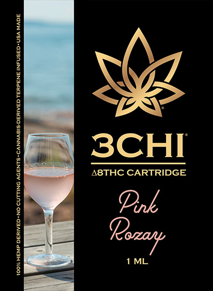 3Chi Delta 8 THC Vape Cartridge - Pink Rozay 1ml