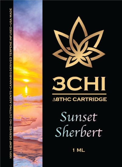 3Chi Delta 8 THC Vape Cartridge - Sunset Sherbert 1 mL