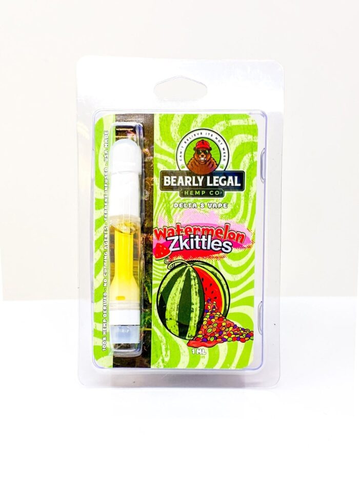 Bearly Legal Hemp Co Delta 8 THC Vape Cart 1ml - Watermelon Zkittles