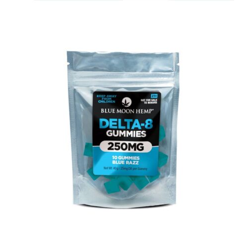 Blue Moon Hemp Delta 8 Gummies - Blue Razz 25mg 10 Pack