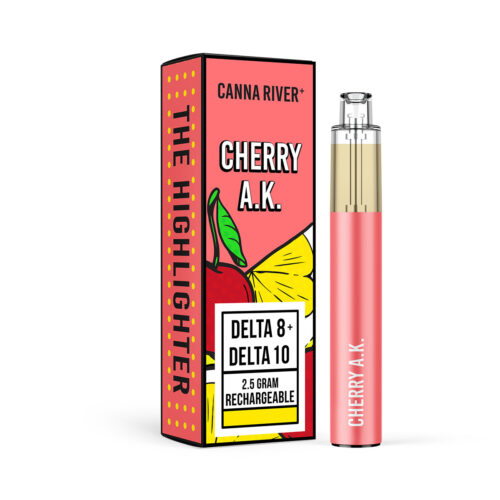 Canna River Delta 8 +D10 Highlighter Disposable Vape - Cherry AK 2.5 Grams
