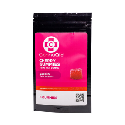 CannaAid Delta 8 Gummies - Cherry 30mg 8 Count