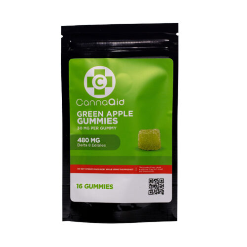 CannaAid Delta 8 Gummies - Green Apple 30mg 16 Count