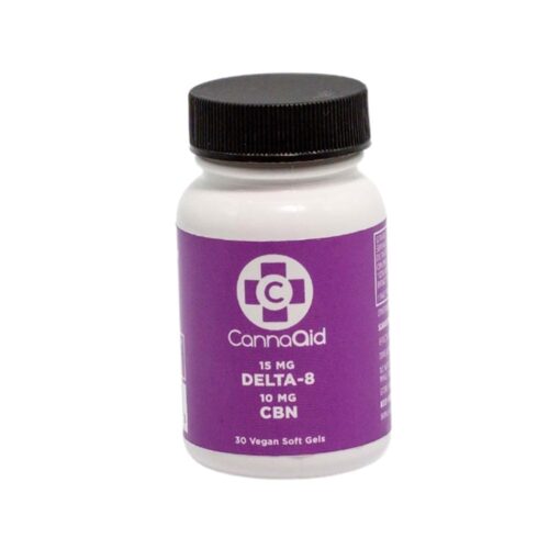 CannaAid Delta 8 THC Softgels + CBN 15mg 30 Count