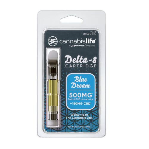 Cannabis Life Delta 8 + CBD Vape Cartridge - Blue Dream 650mg