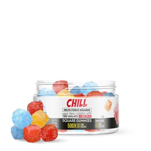 Chill Plus Delta 8 Delta Force Squares Gummies 10mg 25 Count
