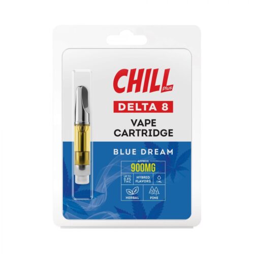 Chill Plus Delta 8 Vape Cartridge - Blue Dream 900mg 1ml