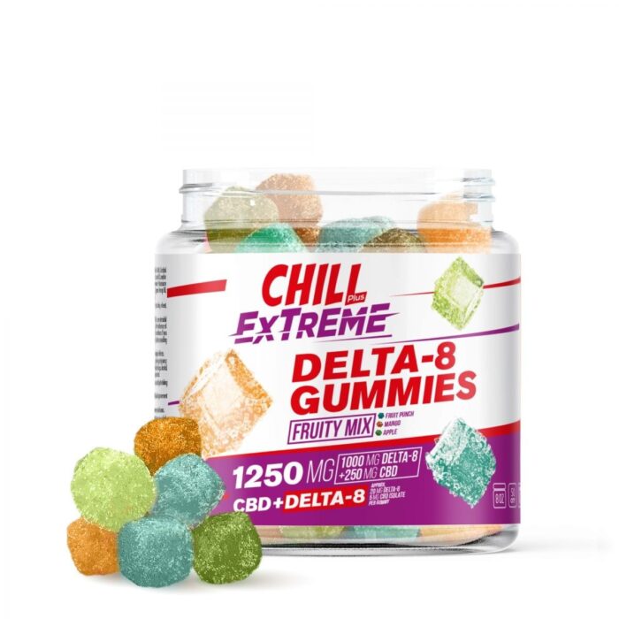 Chill Plus Extreme 20mg Delta 8 Gummies - Fruity Mix 50 Count