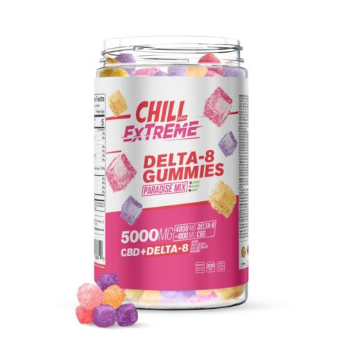 Chill Plus Extreme 20mg Delta 8 Gummies - Paradise Mix 200 Count