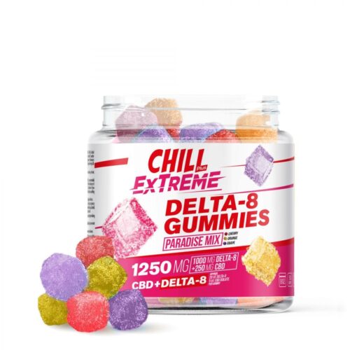 Chill Plus Extreme 20mg Delta 8 Gummies - Paradise Mix 50 Count
