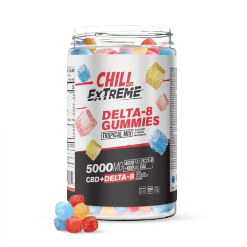 Chill Plus Extreme 20mg Delta 8 Gummies - Tropical Mix 200 Count