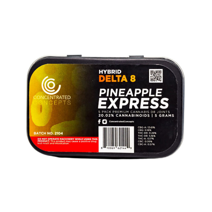 Concentrated Concepts Delta 8 THC Preroll - Pineapple Express 200mg 5 Pack