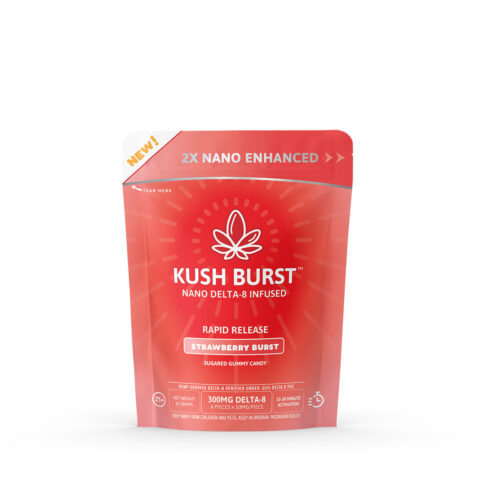 Kush Burst Delta 8 Nano Gummies - Strawberry Burst 50mg 6 Count