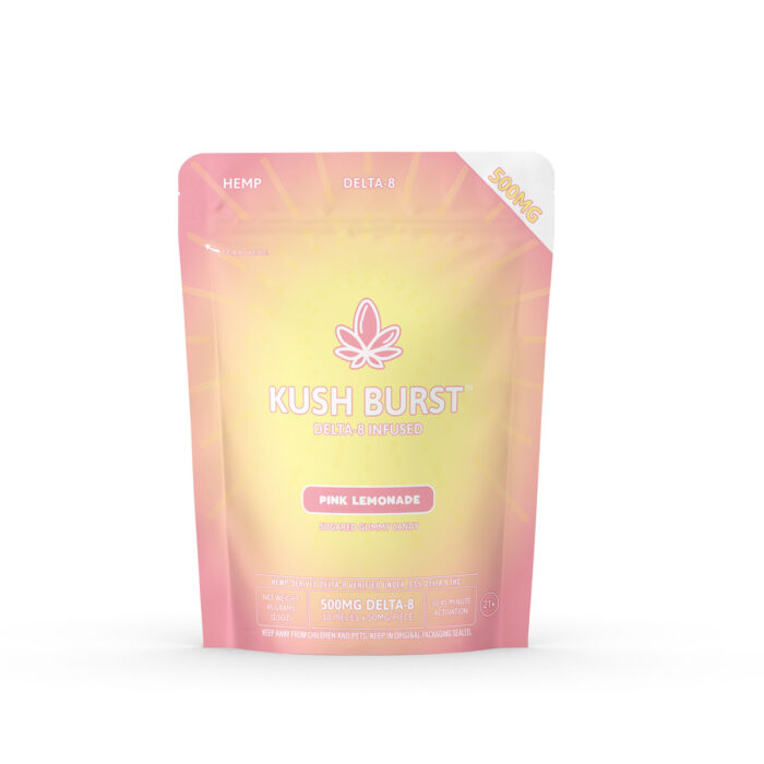 Kush Burst Delta 8 THC Gummies - Pink Lemonade 50mg 10 Count