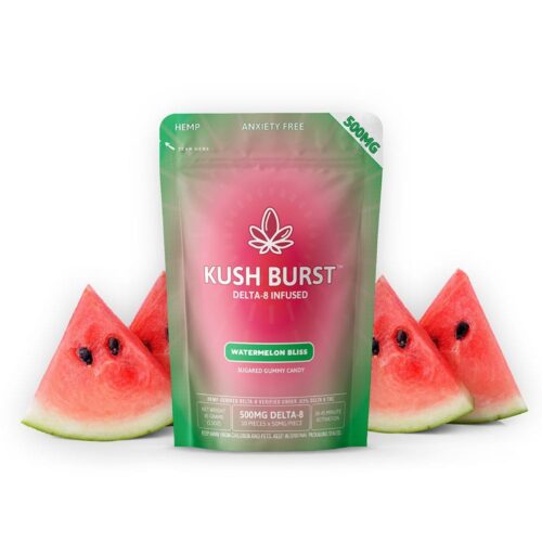 Kush Burst Delta 8 THC Gummies - Watermelon Bliss 50mg 10 Count