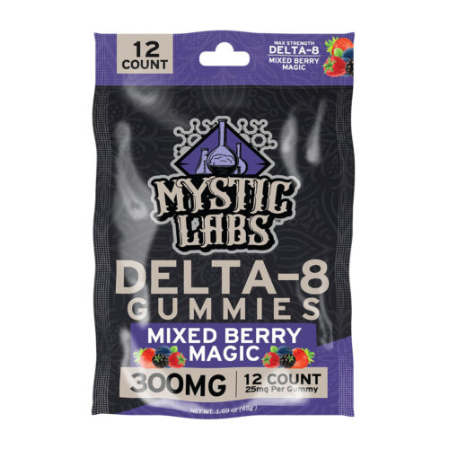 Mystic Labs Delta 8 THC Gummies - Mixed Berry 25mg 12 Pack