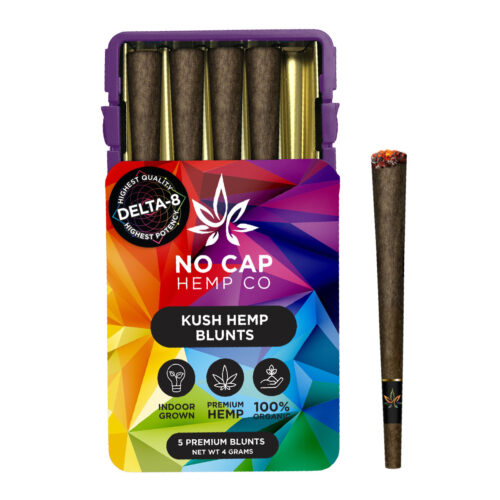 No Cap Hemp Co Delta 8 THC Blunt Tin - 5 Pack