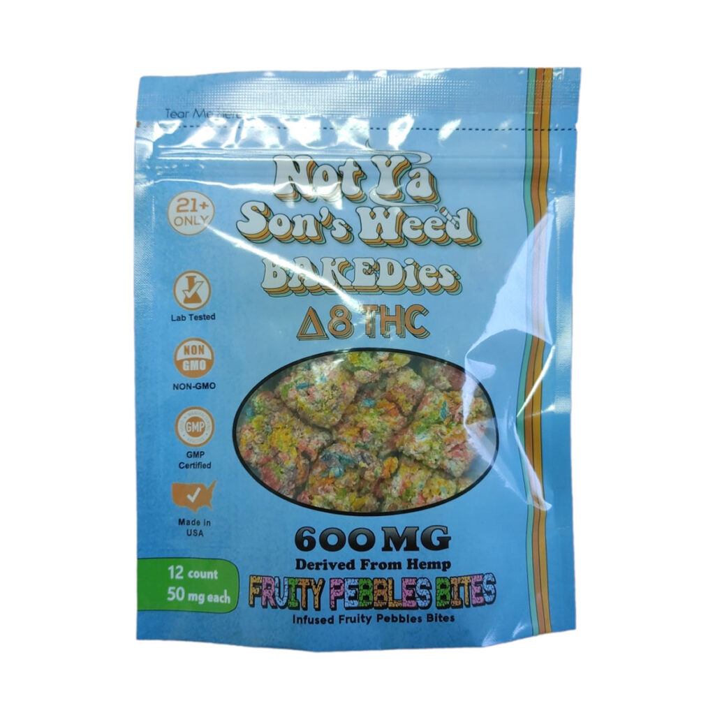 Not Ya Son's Weed Fruity Pebbles Bites 50mg 12 Count