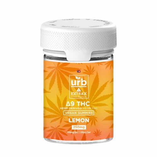 Urb Extrax Delta 9 THC Gummies - Lemon 10mg 25 Count