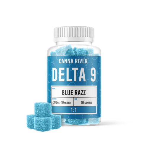 Canna River Delta 9 Gummies - Blue Razz 10mg 20 Count