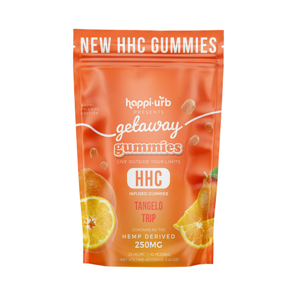 Happi Urb HHC Getaway Gummies - Tangelo Trip 20mg 10 Count