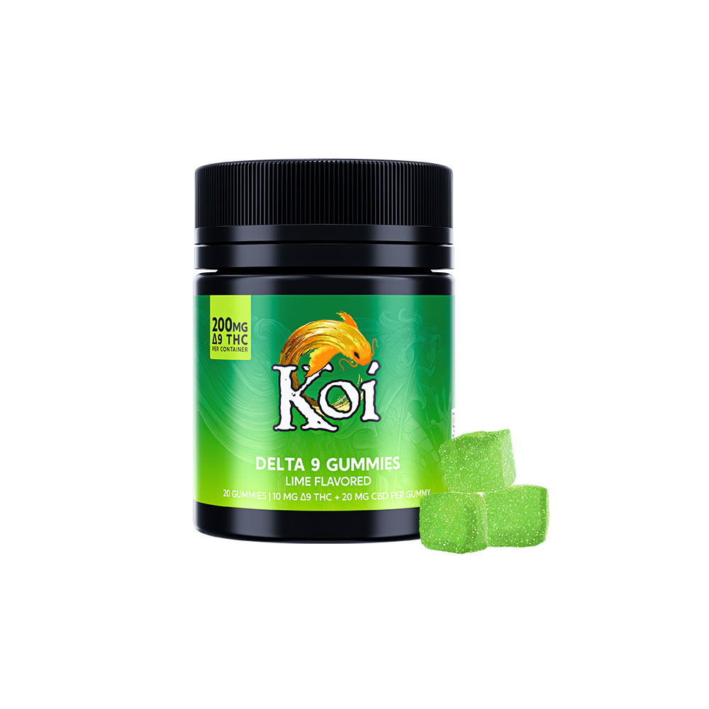 Koi Delta 9 + CBD Gummies - Lime 10mg 20 Count