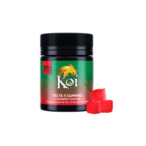 Koi Delta 9 + CBD Gummies - Strawberry 10mg 20 Count