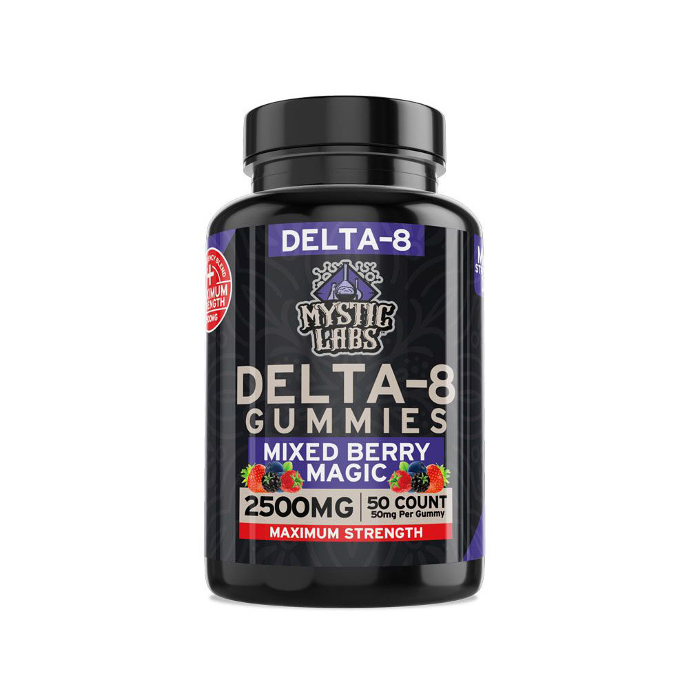 Mystic Labs Delta 8 High Potency Gummies - Mixed Berry 50mg 50 Count