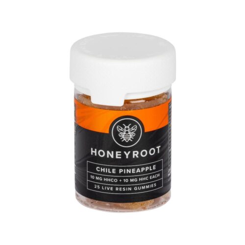 HoneyRoot HHCO + HHC Live Resin Gummies - Chile Pineapple 25 Count