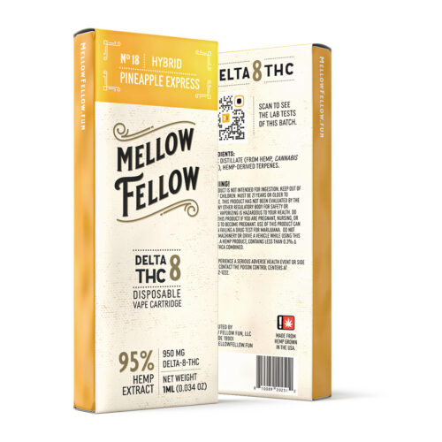 Mellow Fellow Delta 8 Disposable Vape - Pineapple Express 1ML