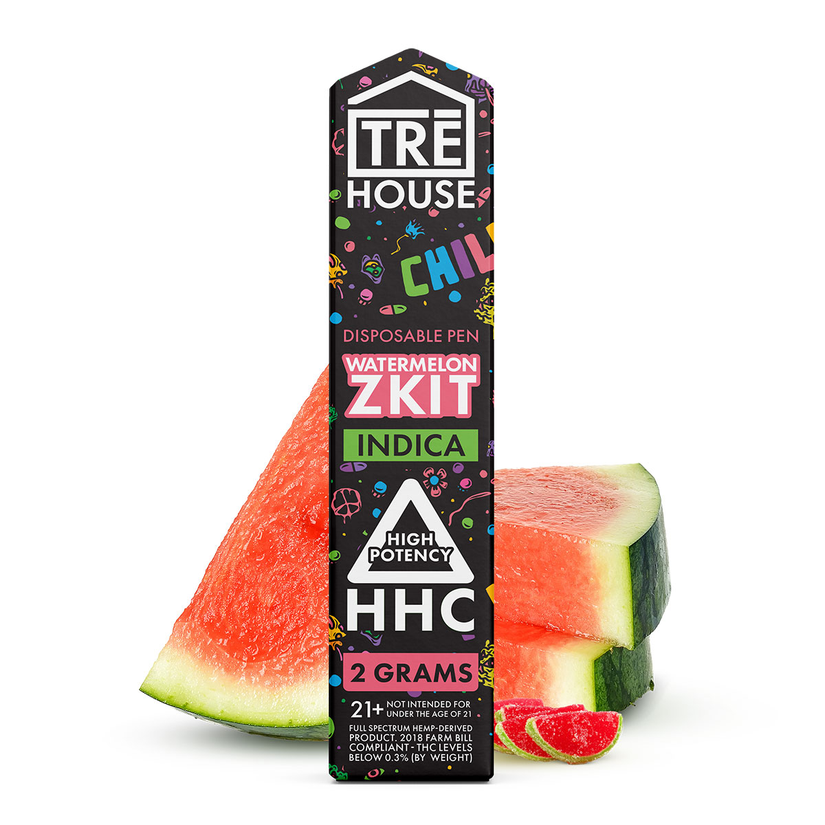 TRĒ House HHC Vape Pen - Watermelon ZKit 2g