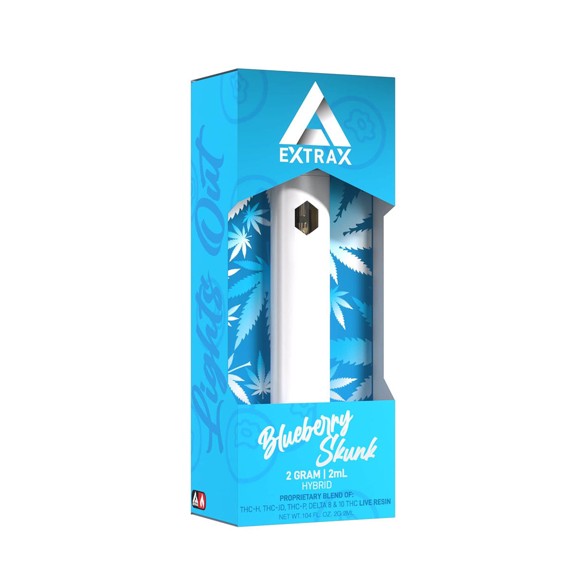 Delta Extrax THCh THCjd Lights Out Disposable Vape - Blueberry Skunk 2G