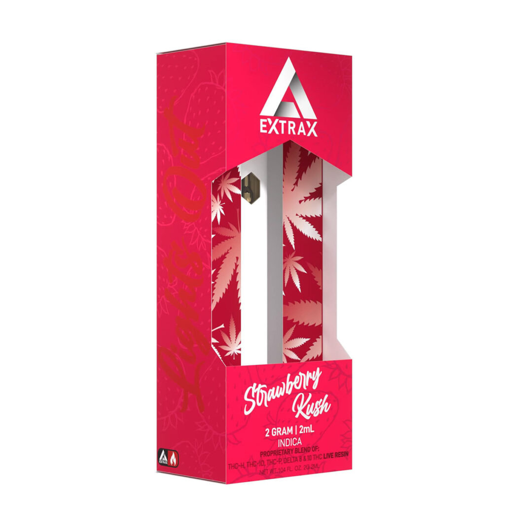 Delta Extrax THCh THCjd Lights Out Disposable Vape - Strawberry Kush 2G