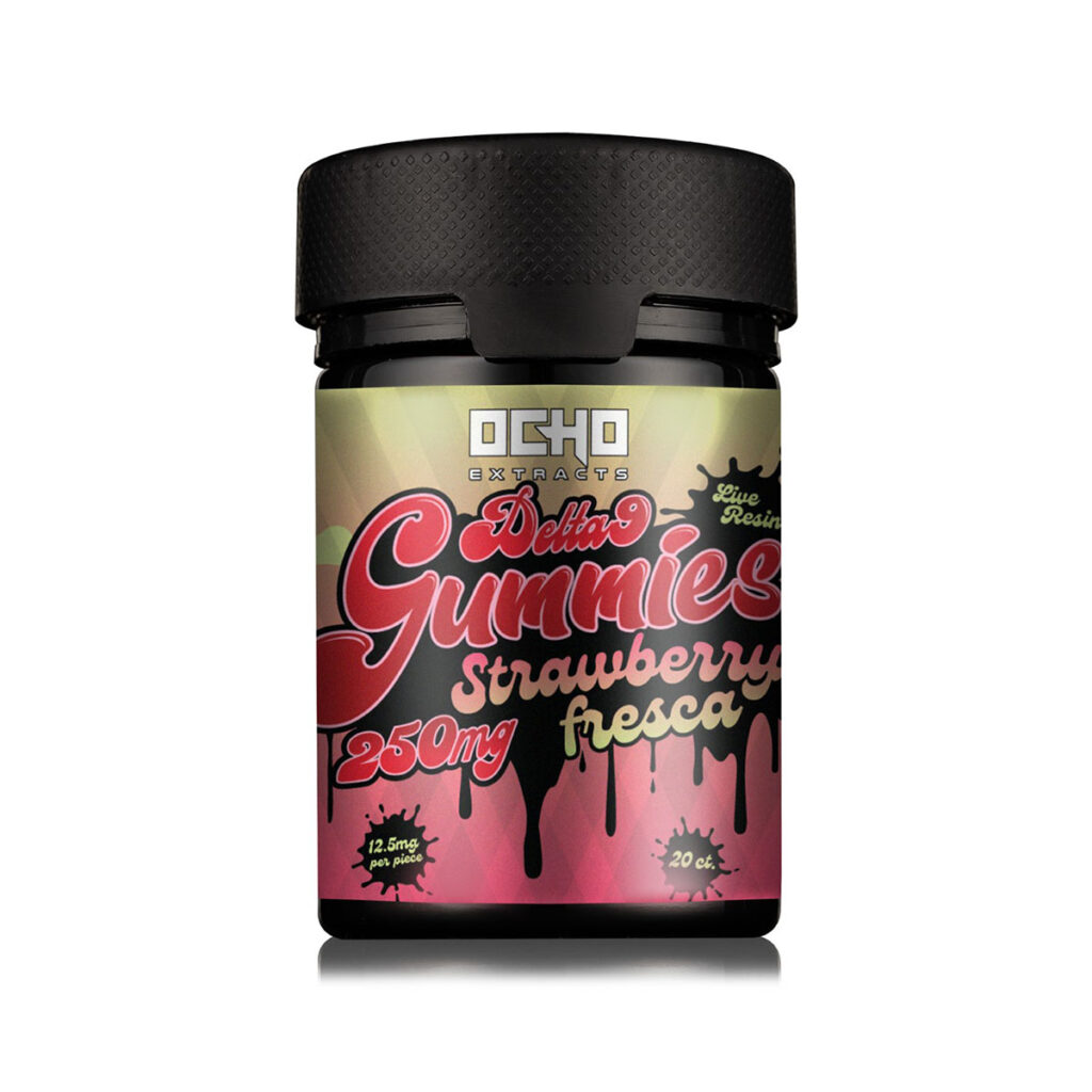 Ocho Extracts Delta 9 Gummies - Strawberry Fresca 12.5mg 20 Count