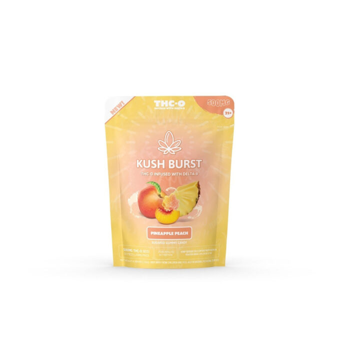 Kush Burst THC-O Gummies - Pineapple Peach 500mg
