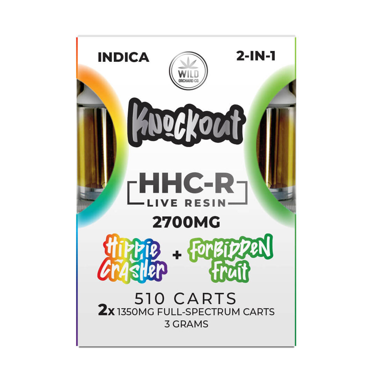 Wild Orchard Live Resin HHC-R Cartridge - Hippie Crasher & Forbidden Fruit 2700mg 2-in-1