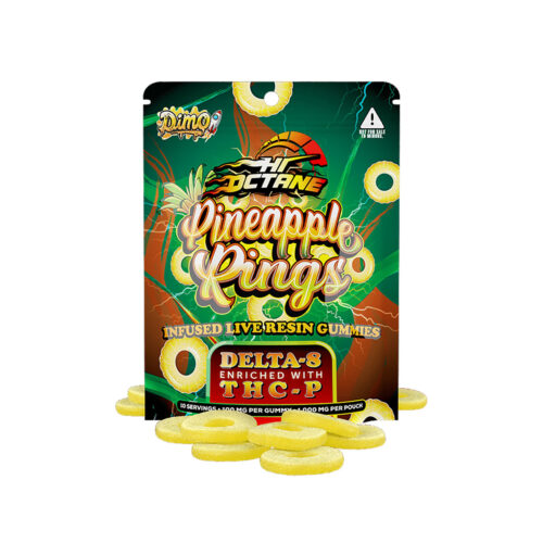 Dimo Delta 8 + THCP Gummies - Pineapple Rings 1000mg