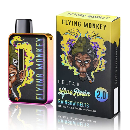 Flying Monkey Live Resin D8 Disposable Vape - Rainbow Belts 2G