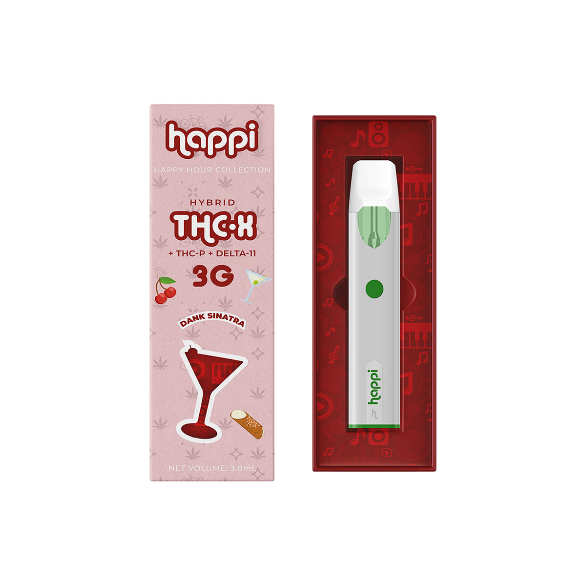 Happi THC-X + THC-P + D11 Disposable Vape - Dank Sinatra 3G