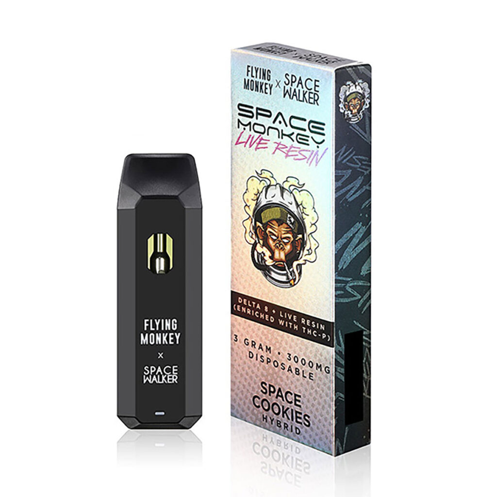 Space Monkey D8 + THC-P + Live Resin Disposable Vape - Space Cookies 3G